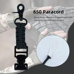 Melotough Tactical Glove Clip Braided Paracord Gloves Clips Holder For Hunting, Hiking, Camping, Outdoor Activities(Blk)