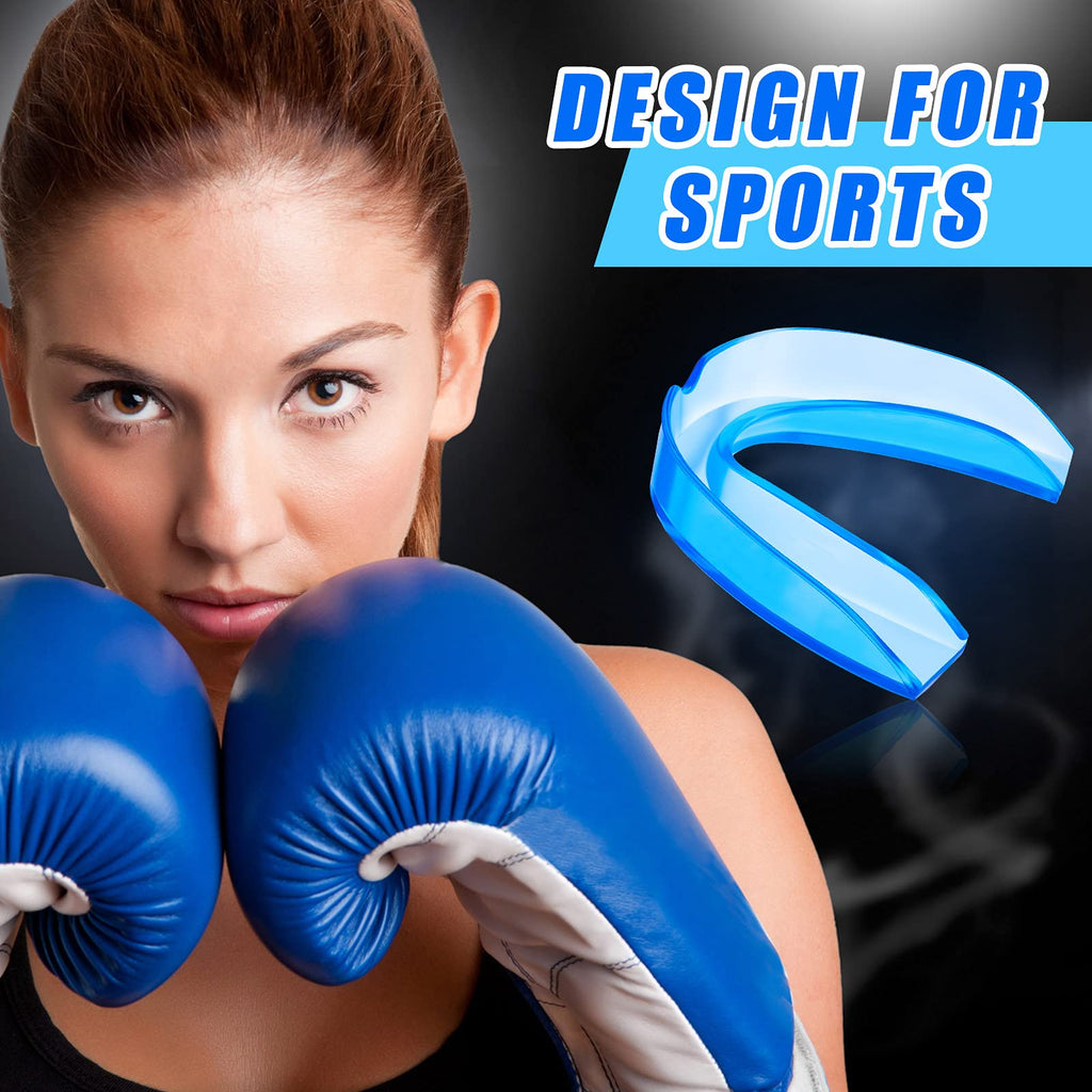 20 Pieces Sports Mouth Guards Mouth Protection Athletic Mouth Guard For Kids And Adults (Blue)
