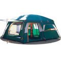 Ktt Extra Large Tent 12 Person,2 Bay-Windows,Family Cabin Tents,14.1'Lx10'Wx6.58'H,2 Rooms,3 Doors 3 Windows With Mesh,Waterproo