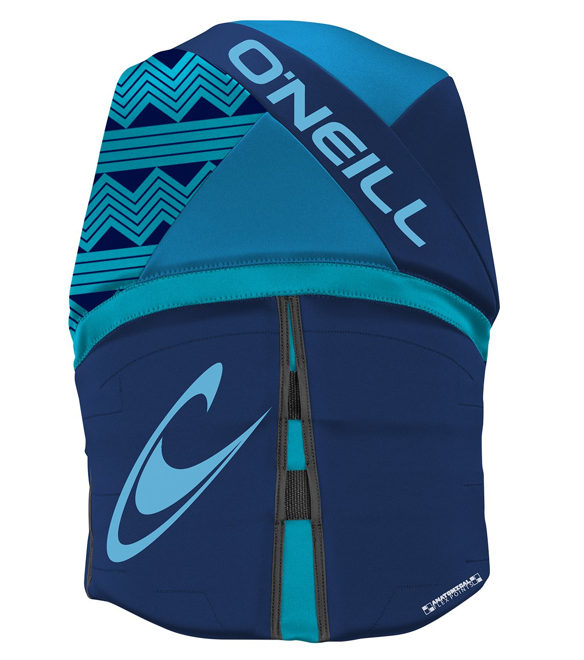 O'Neill Wetsuits Women'S Reactor Uscg Life Vest Navy/Riviera/Turquoise, 10