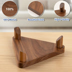 PUERSI Ball Stand Display Stand for Basketball Football Soccer Volleyball, Walnut Ball Holder Case Rack