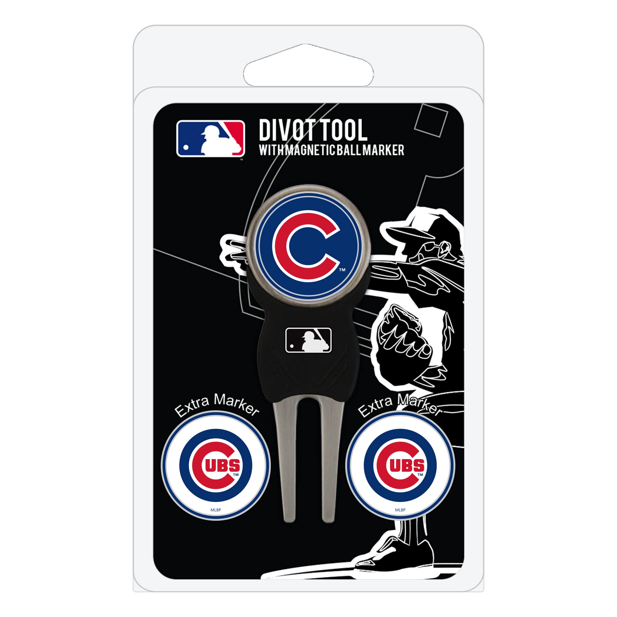 Team Golf Mlb Chicago Cubs Divot Tool Pack With 3 Golf Ball Markers Divot Tool With 3 Golf Ball Markers Pack, Markers Are Remova