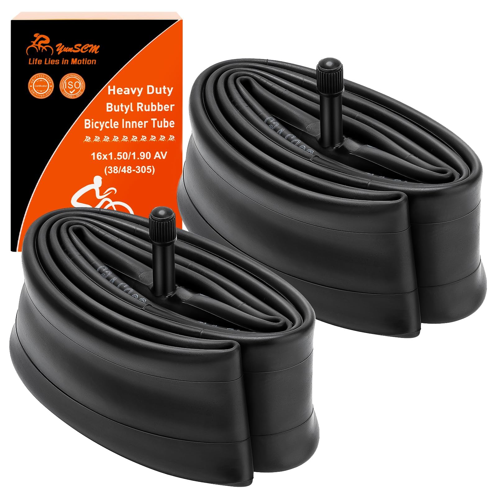 2-Pack 16'' Bike Inner Tubes 16X1.50/1.75 Av32Mm Schrader Valve 16 Bicycle Tubes Compatible With 16X1.50 16X1.60 16X1.65 16X1.75