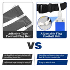Dkovn Flag Football Belt, 1/2/4/10/14Pcs Adjustable Flag Football Belt With Belt And Flags, For Kids, Youths, Adults(10Pcs, Blue