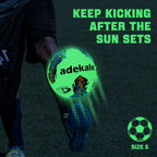 Adekale Soccer Balls Size 5,Glow In The Dark Official Size Soccer Ball,Indoor/Outdoor Light Up Training Ball With Pump And Needl