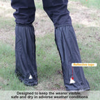 Kratarc Waterproof Shoes Covers Foldable Rain Boot Reflective Snow For Men Women Outdoor Cycling Walking Hiking (Black, Xxl)