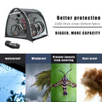 Maizoa Outdoor Bike Covers Storage Shed Tent,210D Oxford Thick Waterproof Fabric,Outdoor Aluminum Alloy Bracket Bicycle Storage