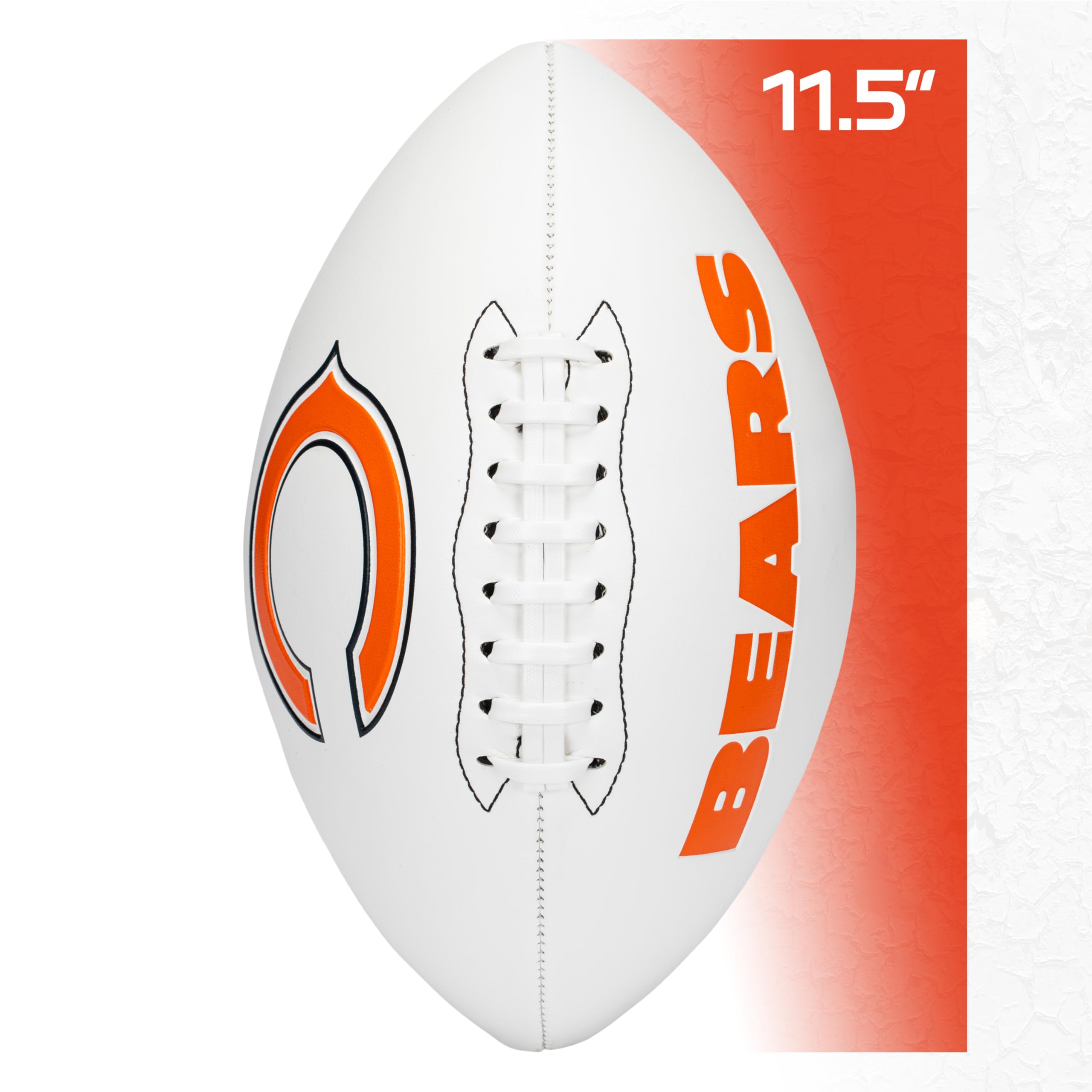 Franklin Sports Nfl Chicago Bears Autograph Football - Official Size White Panel Souvenir Football For Autographs + Signatures -