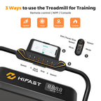 Hifast Walking Pad Treadmill, 3 In 1 Foldable Under Desk Treadmills For Home Office, Small Walking Pad With Incline Handle Bar,