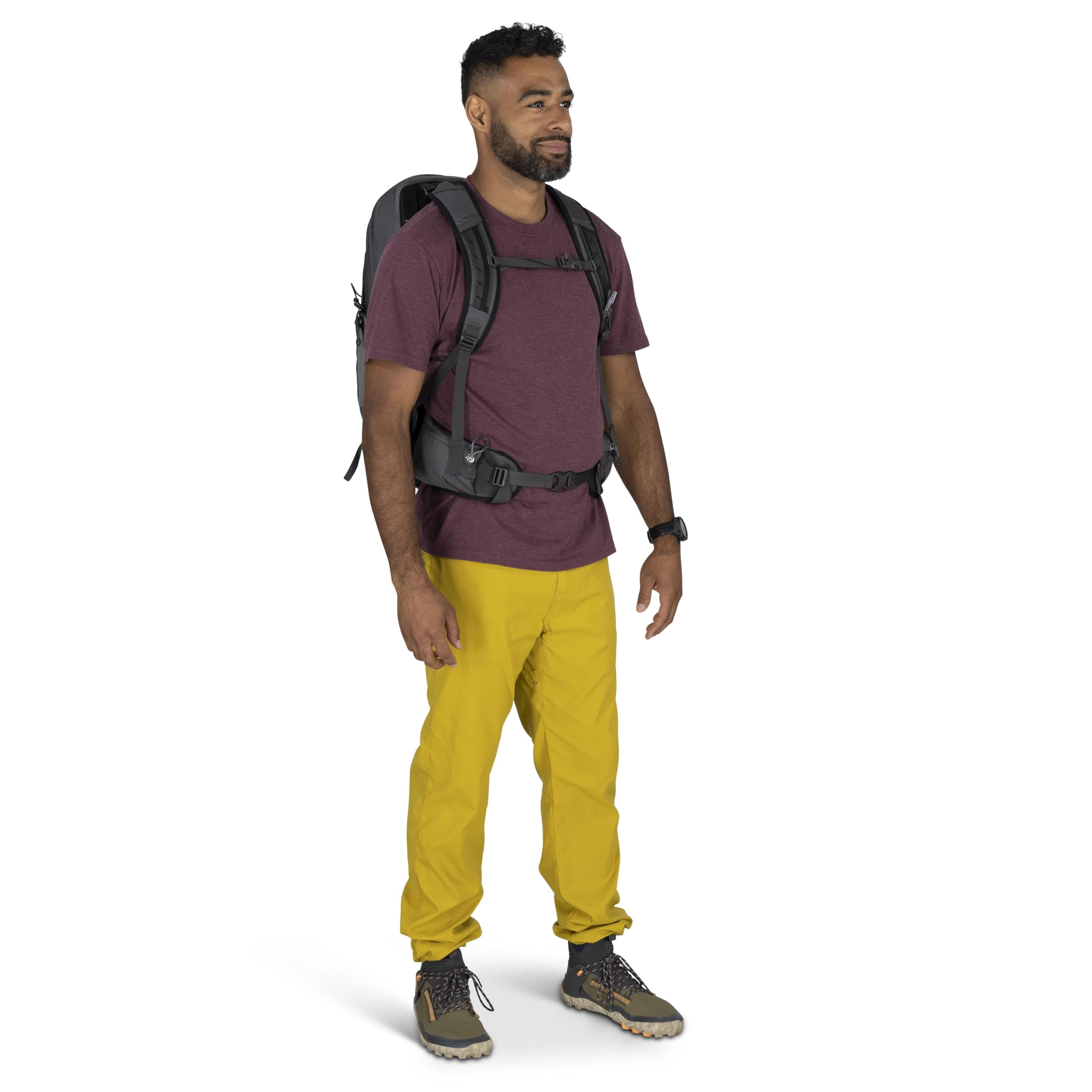 Osprey Talon 22L Mens Lightweight Hiking Backpack - Small Daypack for Travel & Camping, Phantom Grey/Dark Charcoal