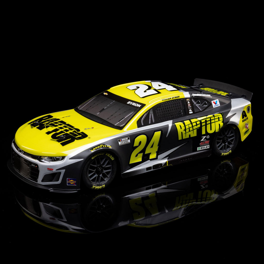 Losi 1/12 NASCAR RC Race Car William Byron No. 24 2025 Raptor Chevrolet ZL1 2S AWD Brushed On-Road Battery & Charger Included Bl