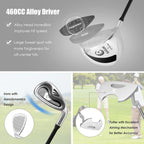 Tangkula 9/10 Pieces Women'S Complete Golf Clubs Set Right Hand, Includes 460Cc Alloy #1 Driver & #3 Fairway Wood & #4 Hybrid &