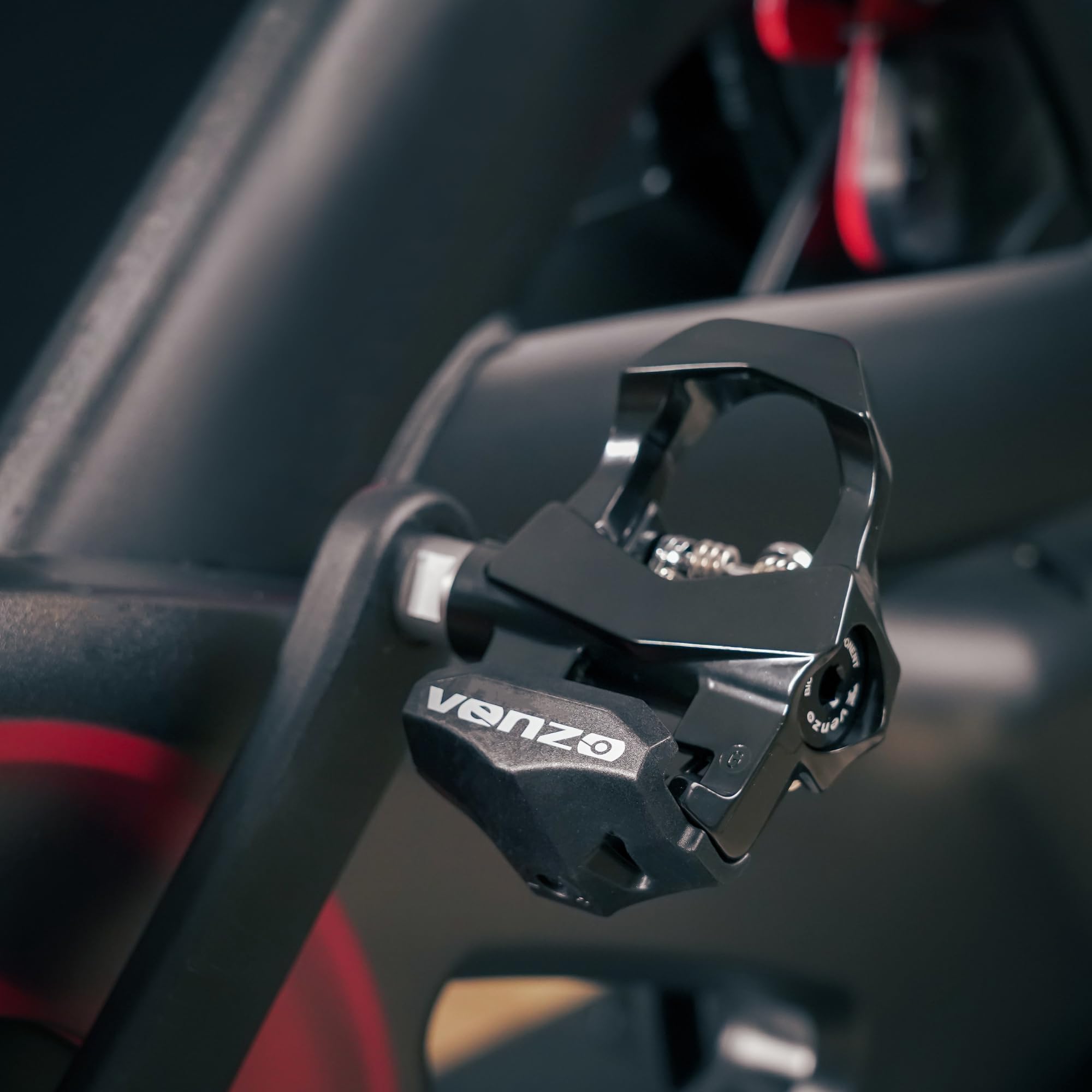 Venzo Sealed Fitness Exercise Spin Bike Bicycle Pedals & Cleats - Compatible With Peloton, Look Delta & For Shimano Spd 9/16''