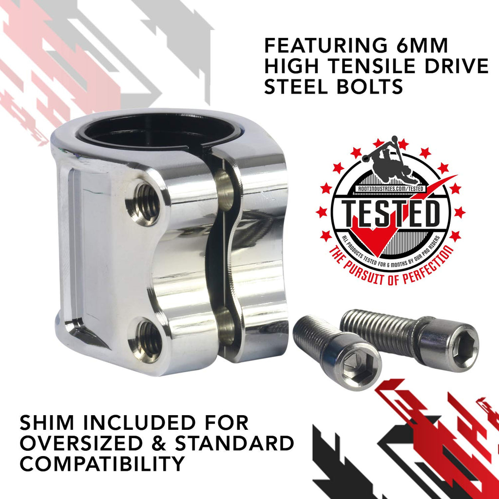 Root Industries Air Double Clamp - Pro Trick Stunt Scooter Clamp - Compatible With Freestyle Handlebars Standard/Oversized - Var