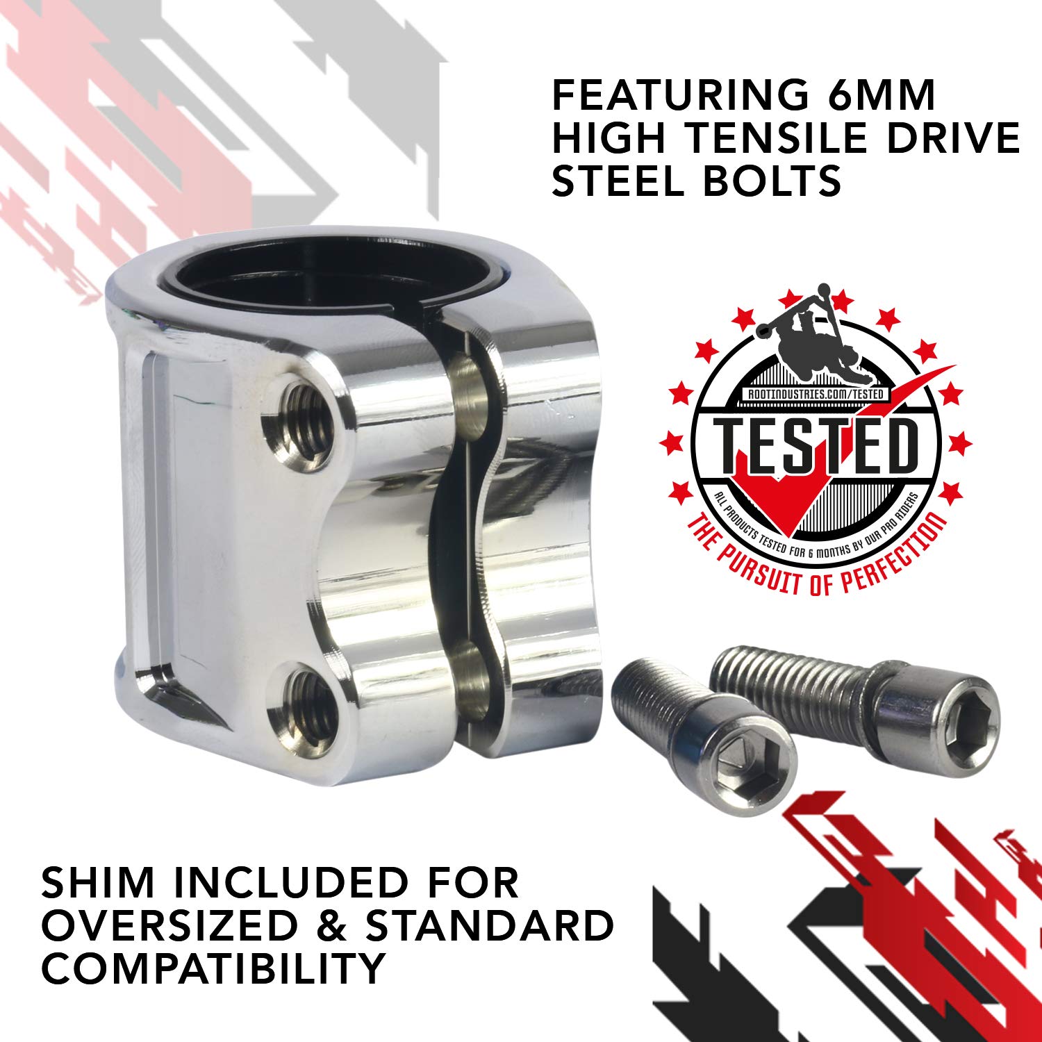 Root Industries Air Double Clamp - Pro Trick Stunt Scooter Clamp - Compatible With Freestyle Handlebars Standard/Oversized - Var