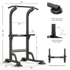 Sogespower Power Tower Dip Station Pull Up Bar For Home Gym Adjustable Height Strength Training Workout Equipment