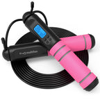 Jump Rope, Multifun Speed Skipping Rope With Calorie Counter, Adjustable Digital Counting Jump Rope With Ball Bearings And Alarm