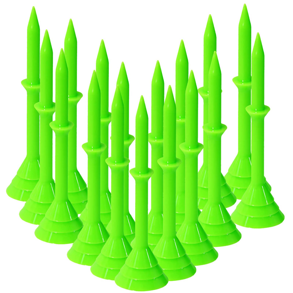 Amy Sport Golf Tees Plastic 3 1/4 Inch Upgrade Unbreakable Bulk 30 Pack Reduce Friction Side Spin Durable Stable 83 Mm Long Tee 
