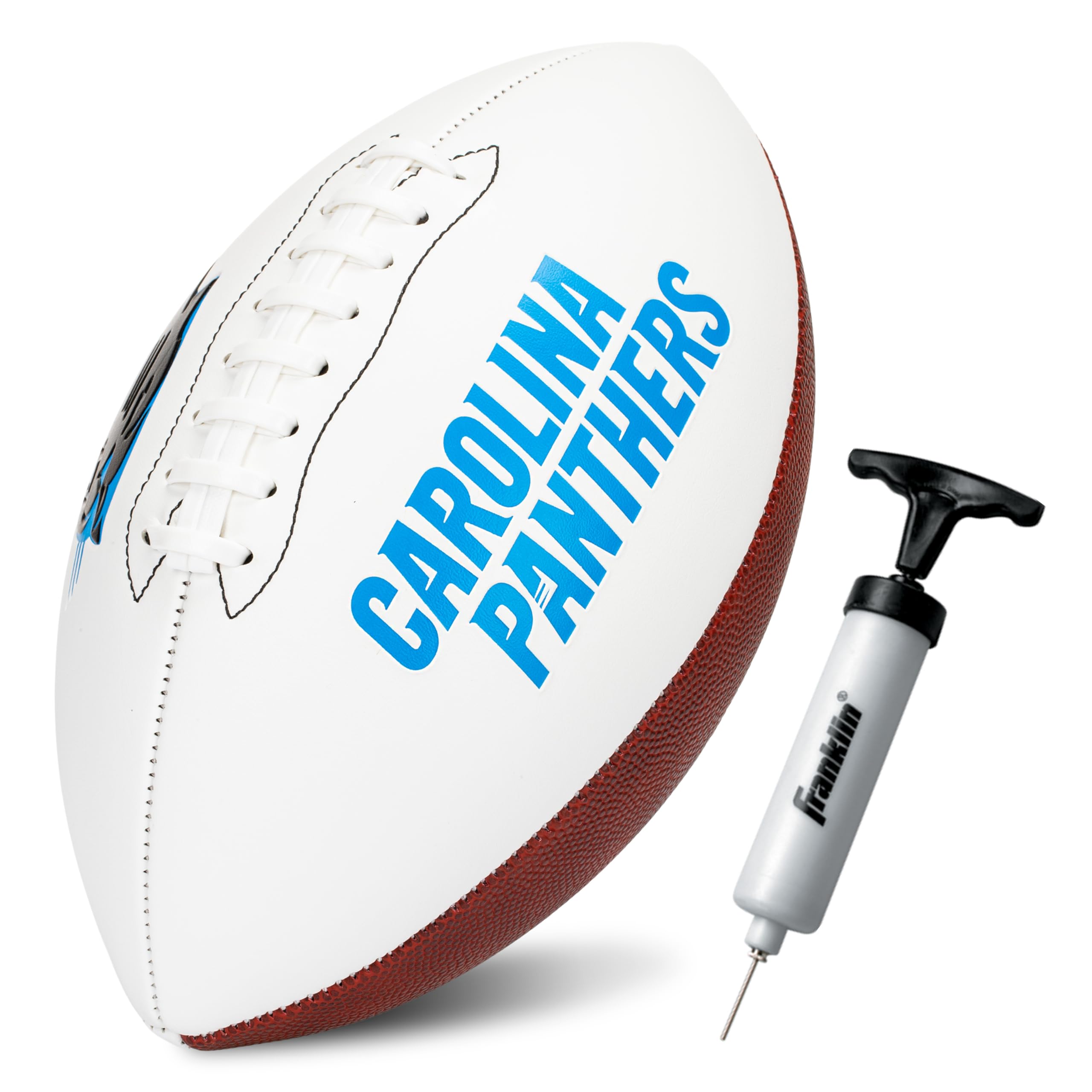 Franklin Sports Nfl Carolina Panthers Autograph Football - Official Size White Panel Souvenir Football For Autographs + Signatur