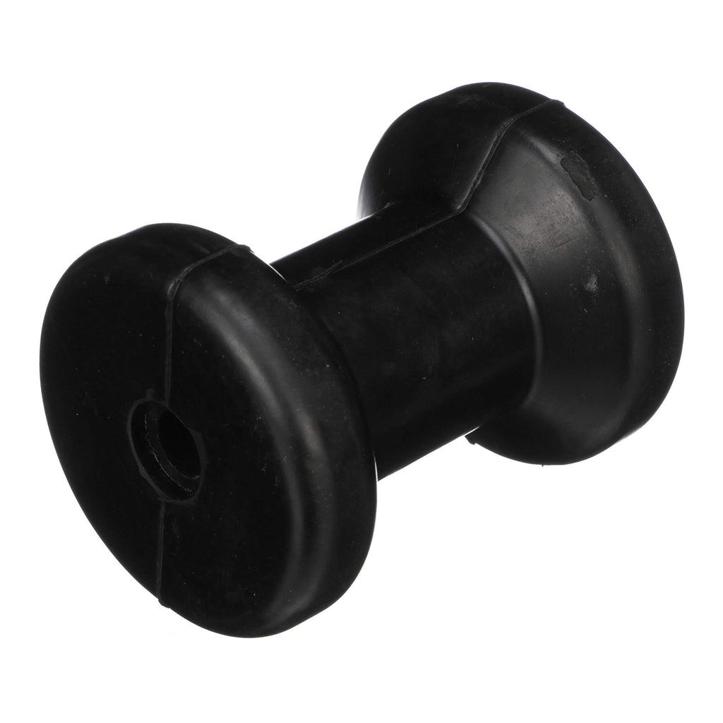 Seachoice Molded Spool Roller W/Plastic Sleeve, Black Rubber, 5 In. Wide, 5/8 In. Id Hole