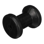 Seachoice Molded Spool Roller W/Plastic Sleeve, Black Rubber, 5 In. Wide, 5/8 In. Id Hole