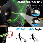 Ni-Shen Led Reflective Running Vest With Front Light,Running Lights For Runners,Reflective Running Gear For Men/Women Running,Cy