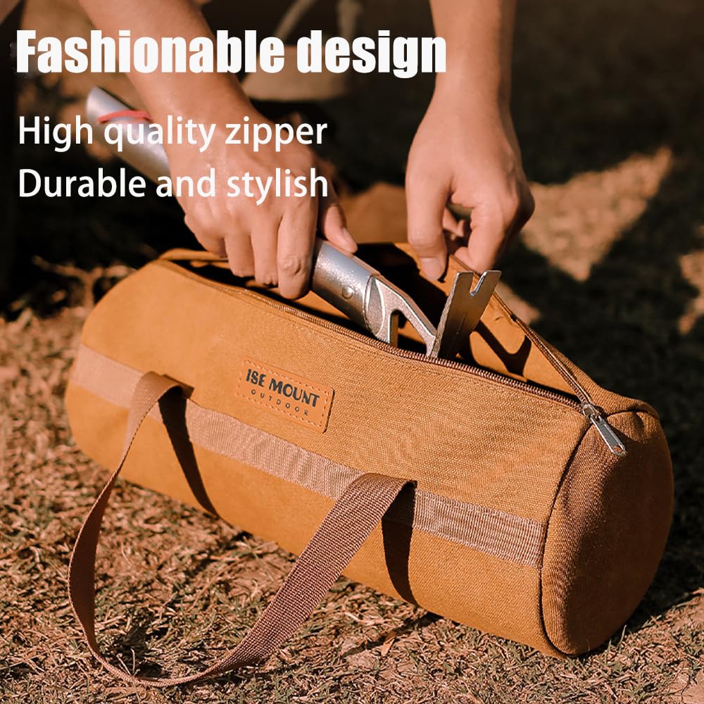 Tent Stake Bag, Tent Pole Bag, Tool Bags For Men, Tool Storage Bag, Small Canvas Tool Bag With Zipper For Outdoor, Hiking, Hunti
