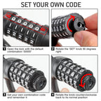 Seway Scooter Lock Cable For Xiaomi Mijia M365 Es Series, Bicycle Combination Locks Coiled Chain Lock Basic Self Coiling Core St