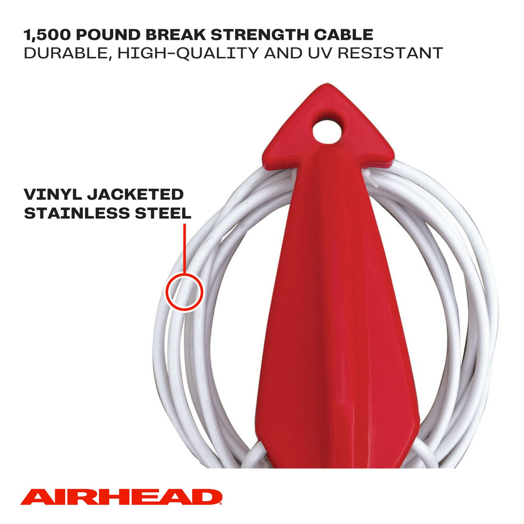 Airhead Tow Demon Harness With Steel Cable For 1 Rider Towable Tubes, Water Skis, Wakeboards And Kneeboards, Multiple Sizes Avai
