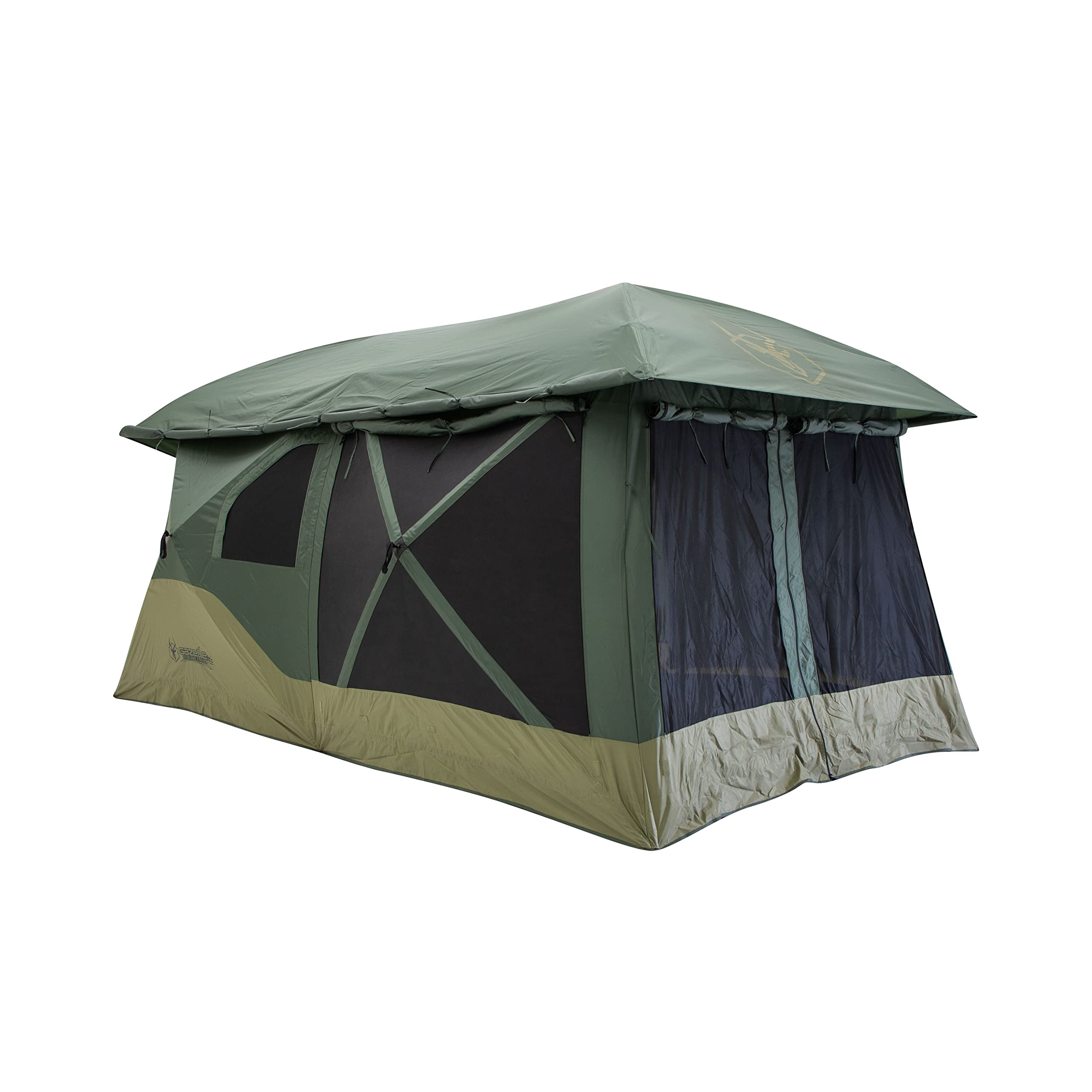 Gazelle Tents T4 Plus Hub Tent Overland Edition, Easy 90 Second Set-Up, Waterproof, UV Resistant, Footprint, All-Terrain Stakes,
