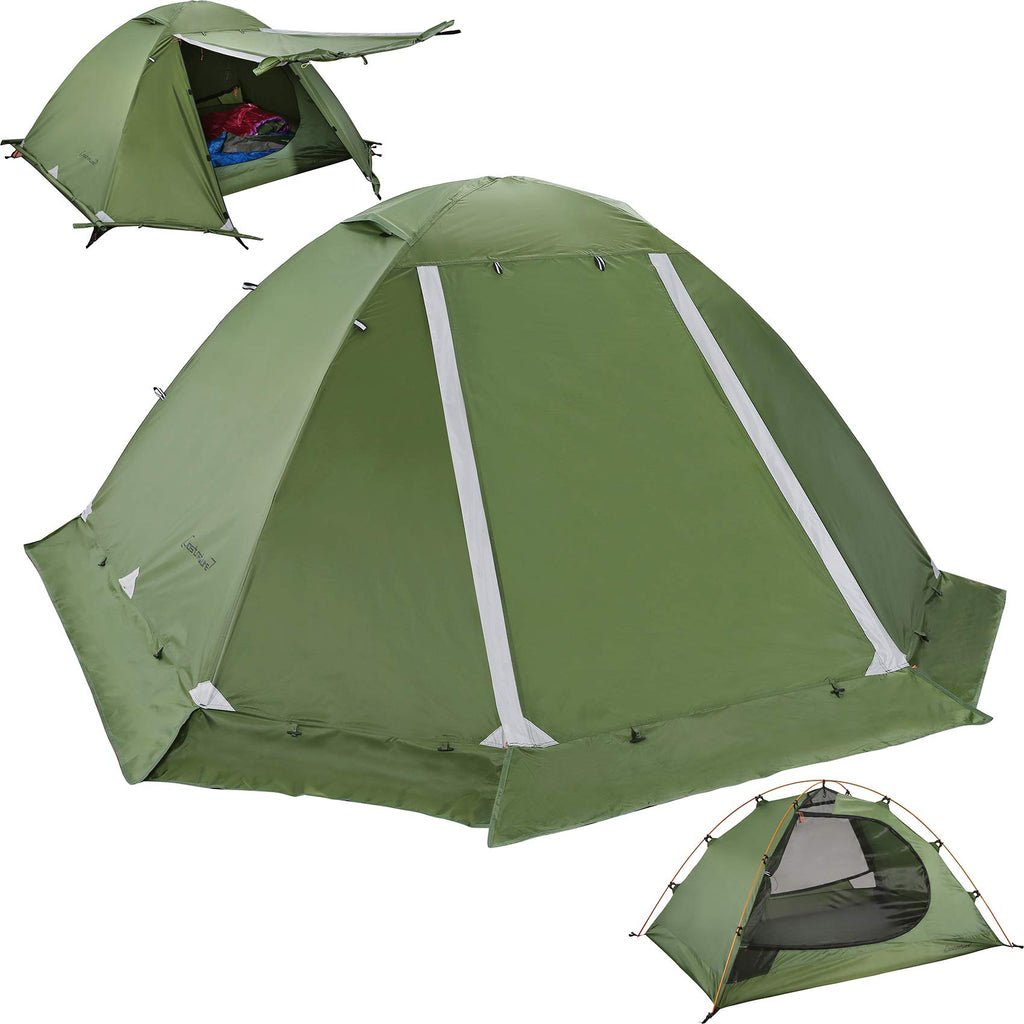 Clostnature Libra Lightweight Backpacking Tent - 1 Person 4 Season Ultralight Waterproof Camping Tent, Large Size Easy Setup Ten