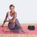 Harderwill 3 In 1 Yoga Foam Wedge Blocks (Pair), Calf Raise Block, Stretch Band Set, Calf Stretcher, Yoga Wrist Support, Balance