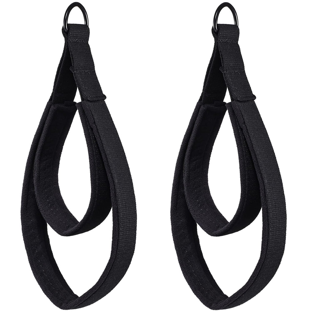 Tobwolf 2Pcs Pilates Double Loop Straps For Reformer, Feet Fitness Equipment Straps, Double Padded D-Ring Loops, Yoga Double Loo