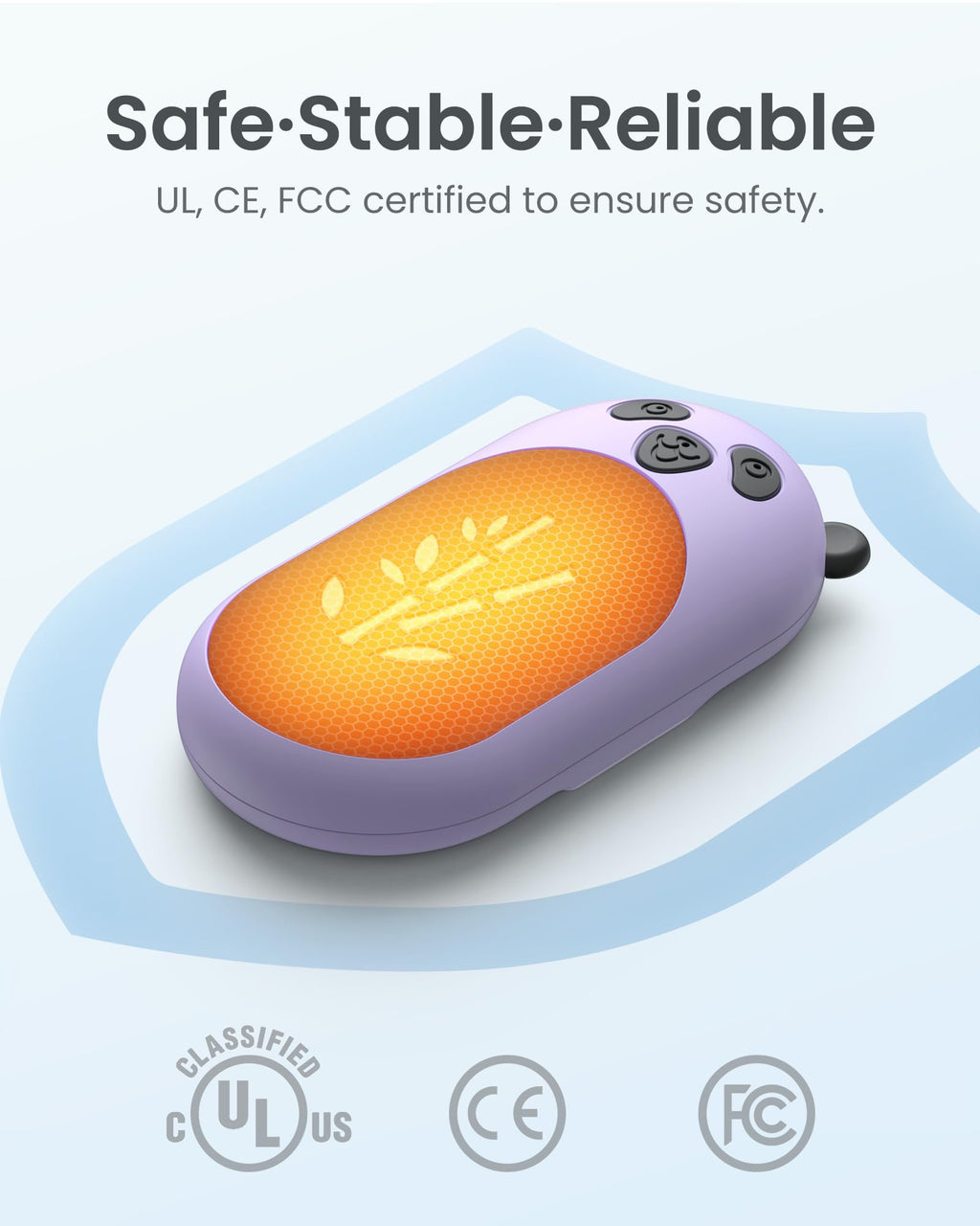 Hand Warmers Rechargeable 2 Pack, 6000Mah Electric Hand Warmer Reusable, 20Hrs Long Heating, Portable Pocket Heater Handwarmer F