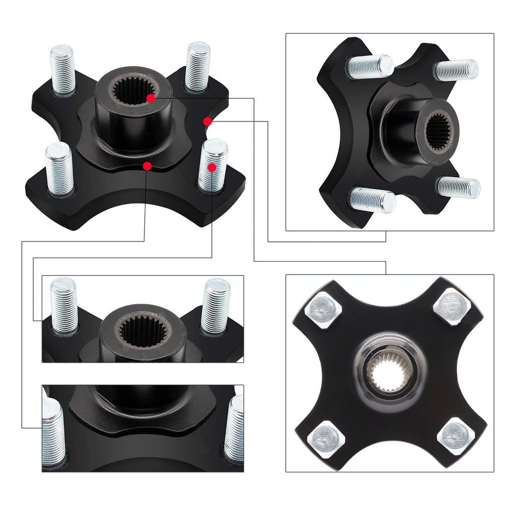 Drive-Up 2 Pack Ezgo Rear Wheel Hub Flange Plate For Rxv Electric 2008-Up Golf Cart Rear Axle Hub Assembly Oem 604112