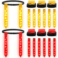 Libima 6 Sets Yellow and Red 6 Set LED Flag Football Belts Set Glow in The Dark Light up Adjustable Capture Flag Outdoor Beach G