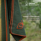 Texas Bushcraft Merino Wool Blanket For Camping Hiking And Backpacking - Water Fire Resistant Camp Car Is Fast-Warming Durable W