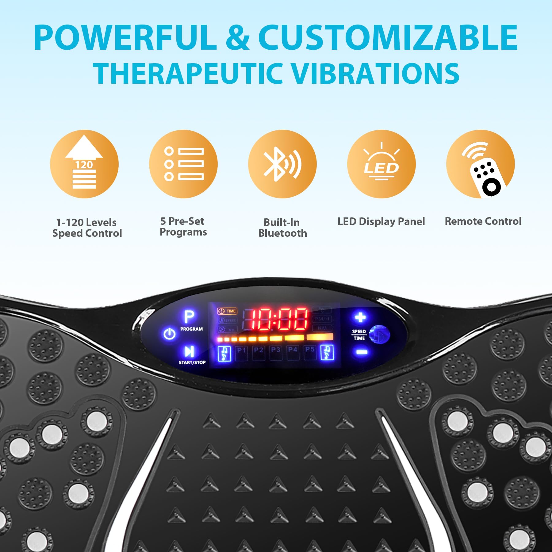 Vibration Plate Exercise Machine, Shaking Whole Body Workout Vibration Platform Lymphatic Drainage, Power Waver Vibrate Stand Ma