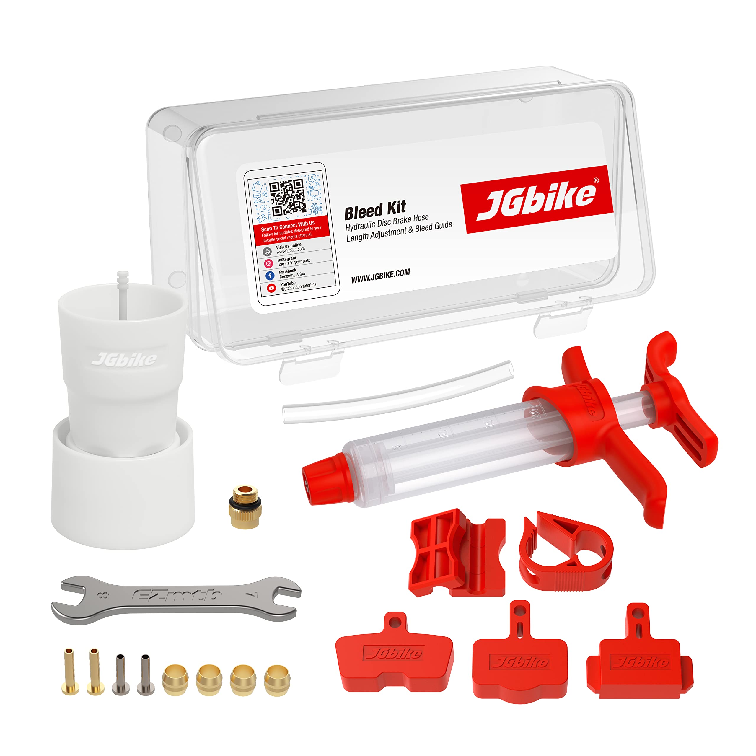 Jgbike Standard Bleed Kit ONLY Compatible with Shimano Hydraulic MTB Road DISC Brakes Without Oil Fluid