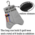 Blupark Funny Golf Ball Pouch My Lucky Ball Sack Golf Ball Storage Bag For Uncle Dad Grandpa (My Lucky Ball Sack)