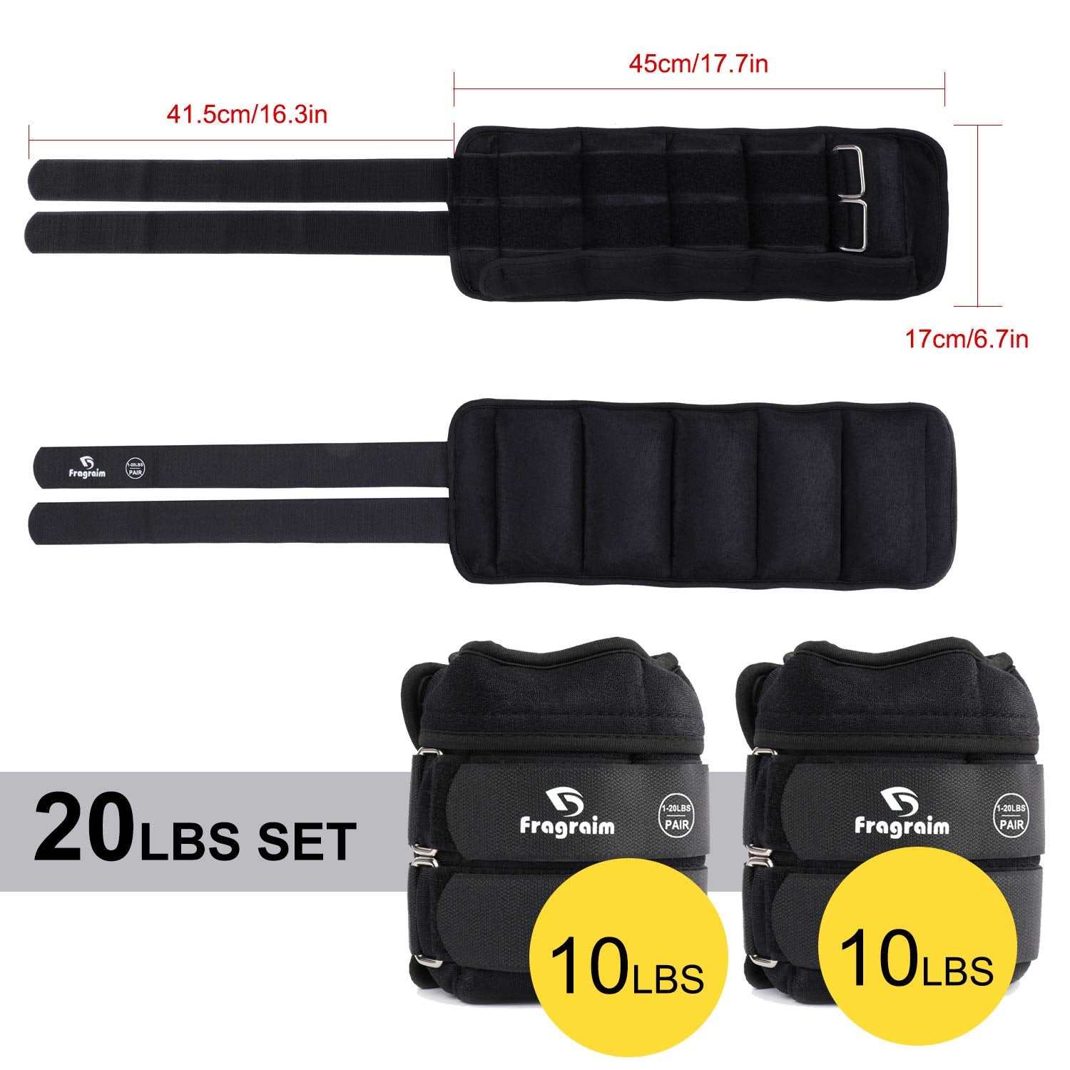 Adjustable Ankle Weights 1-15 Lbs Pair With Removable Weight For Jogging, Gymnastics, Aerobics, Physical Therapy, Resistance Tra