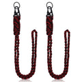 Frienda 2 Set Heavy Duty Paracord Lanyard Necklace Whistles Strap Braided 550 Keychain Lanyard for Outdoor Activities (Black and