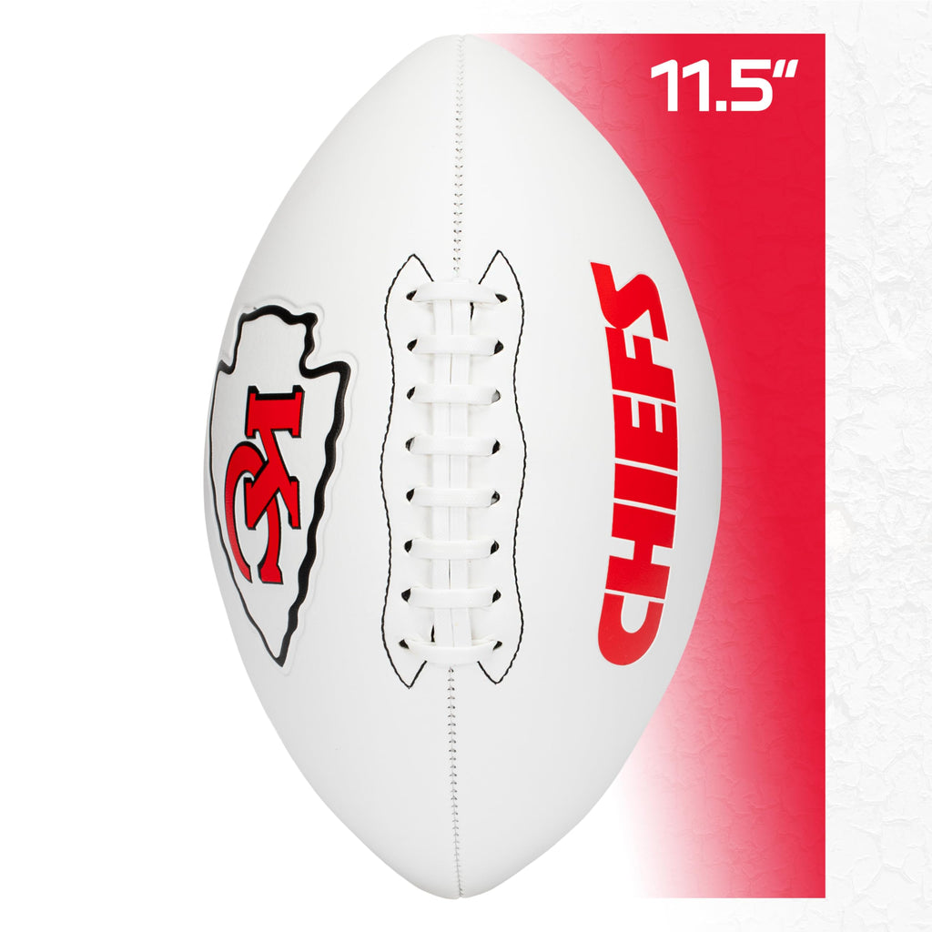 Franklin Sports Nfl Kansas City Chief Autograph Football - Official Size White Panel Souvenir Football For Autographs + Signatur