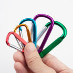 Swatom Aluminum D Ring Carabiner 2 Inch Cilp Small Snap Hook Keychains Carabiners 20Pcs For Camping Traveling Hiking Keyring Out