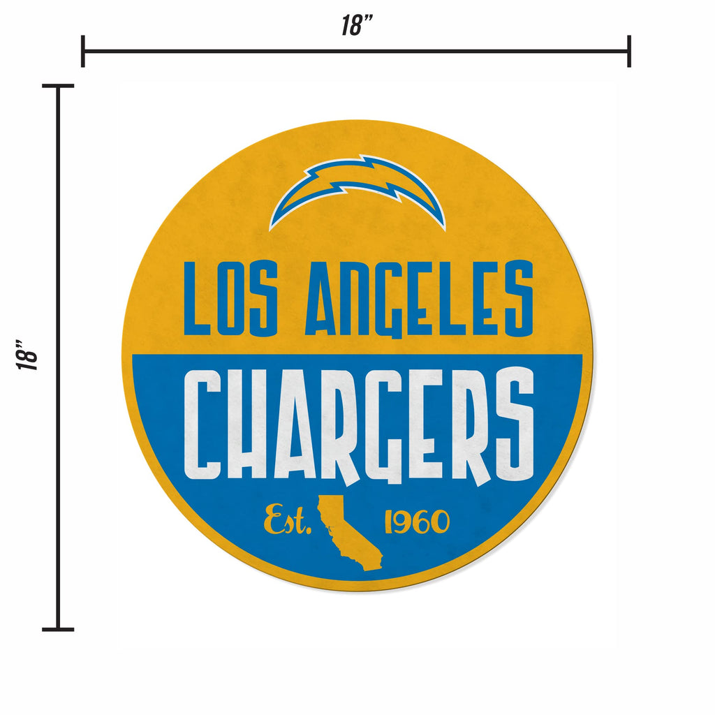 Rico Industries Nfl Football Los Angeles Chargers Classic Shape Cut Pennant - Home And Living Room D  Cor - Soft Felt Ez To Hang