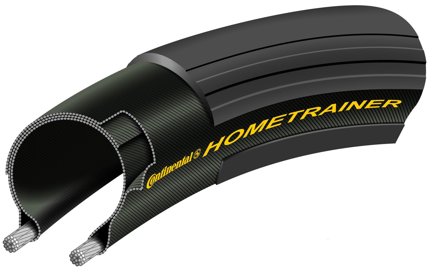 Continental Hometrainer Folding Tire, Black, 700 X 23Cc