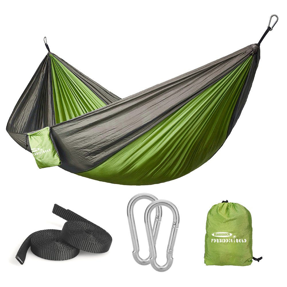 Forbidden Road Camping Hammock 400Lbs Capacity Portable Hammock For Outside, Backyard, Travel, Backpacking, Beach