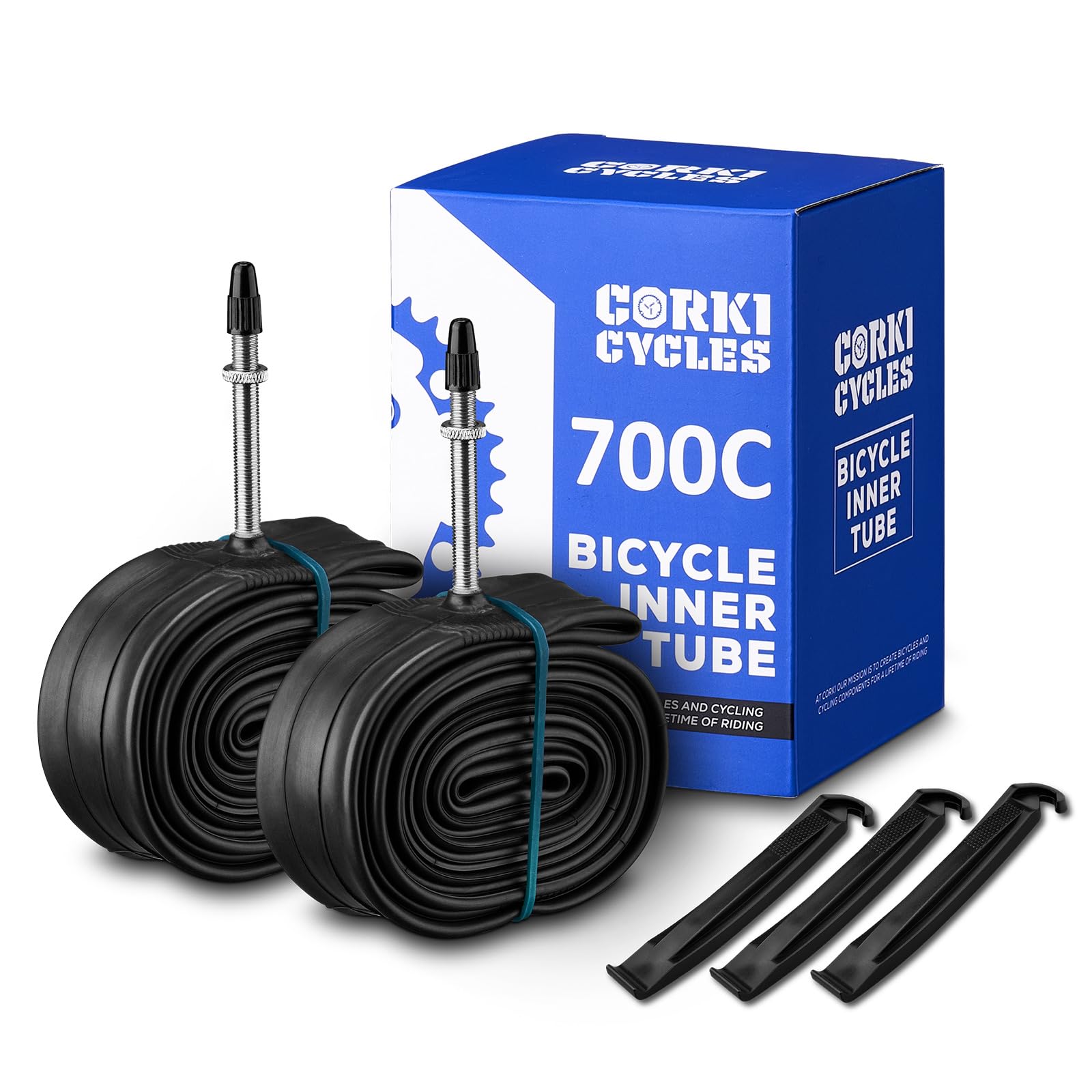 Corki Cycles 700C Bike Tire Inner Tubes 700 X 23C 24C 25C Presta Valve 60Mm, Heavy Duty 28 Inch Bicycle Tube For Road Gravel Fix
