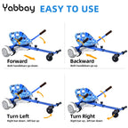 Yabbay Eco-Friendly Hoverboard Seat Attachment - Cool Seat, Swivel Wheel, Adjustable Length - Compatible With 6.5, 8, 8.5, 10 Ho