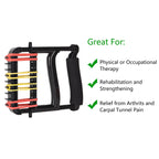 Ypcbynbs Hand Exerciser,Finger Exerciser And Hand Strengthener For Hands,Finger,Wrist,Forearms And Thumbs Therapy,Black